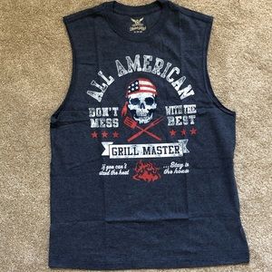 American Sleeveless Tee, Size M(38/40), Color US Navy